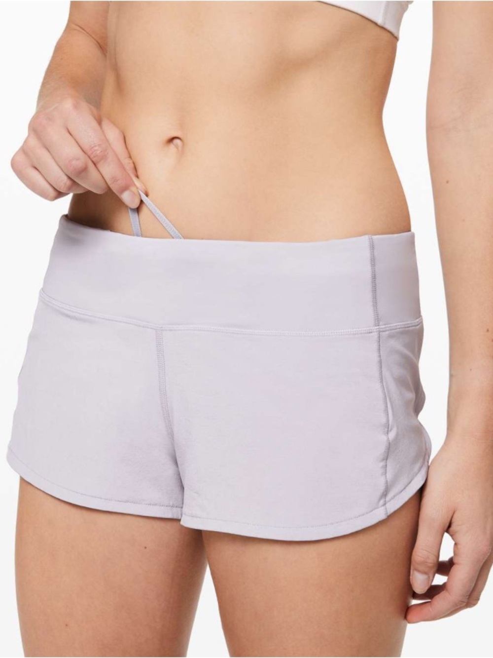 lululemon speed up shorts silver lilac